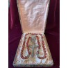 Rosario Antiguo de Cuentas de Ámbar y Plata Filigrana - Estuche Original Siglo XIX