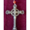 Rosario Antiguo de Cuentas de Ámbar y Plata Filigrana - Estuche Original Siglo XIX