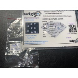 Lote de 8 Circonitas Brillantes de Talla Redonda - Diamantes Sintéticos en Estuche