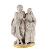 Figura de Biscuit Blanco Pareja Goyesca - Elegante Porcelana Mediados Siglo XX