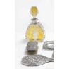 Elegante Juego de Tocador Vintage en Plata con Detalles Amarillos - Estilo Luis XVI
