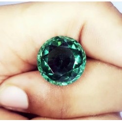 Elegante Piedra Preciosa Verde Natural de 11.12 Quilates - Corte Redondo de Colección