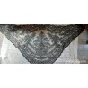 Mantilla Vintage de Tres Picos - Obra Maestra del Encaje en Cambray