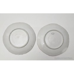 Pareja de Platos Decorativos de Porcelana de Limoges - Paisajes Pintados a Mano