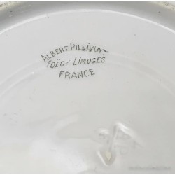 Pareja de Platos Decorativos de Porcelana de Limoges - Paisajes Pintados a Mano