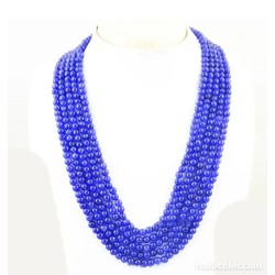 Collar Multihebra de Zafiros Azules - Pieza de Alta Joyería con 560 Quilates