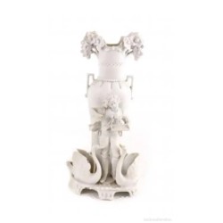 Elegante Violetero de Biscuit - Pieza Decorativa Art Nouveau de Principios del Siglo XX