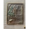 Cuadro de Plata Repujada Italiano - Escena Paisajística de Fabiani