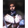Antiguo Oil Rey San Fernando S.Xix - Pintura religiosa histórica