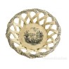 Cesto de Loza Estampada Siglo XIX - Cartuja Pickman Decoración Sepia 24cm