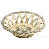 Cesto de Loza Estampada Siglo XIX - Cartuja Pickman Decoración Sepia 24cm