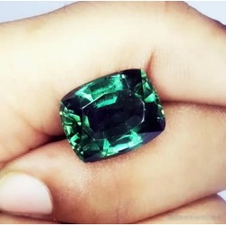 Amatista Verde 10,42 CT - Gema Certificada Talla Cojín - Piedra Preciosa Natural