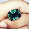 Amatista Verde 10,42 CT - Gema Certificada Talla Cojín - Piedra Preciosa Natural