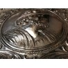 Bandeja Ovalada de Plata Estilo Renacimiento - Medallón con Guerrero 69x49cm