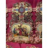 Vía Crucis Antiguo Policromado Estación XIV - Pieza Religiosa Ornamentada
