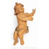 Pareja de figuras en madera tallada, policromada y dorada, niños