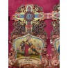 Vía Crucis Antiguo Policromado Estación XIV - Pieza Religiosa Ornamentada
