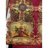 Vía Crucis Antiguo Policromado Estación XIV - Pieza Religiosa Ornamentada
