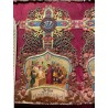 Vía Crucis Antiguo Policromado Estación XIV - Pieza Religiosa Ornamentada