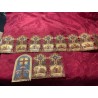 Vía Crucis Antiguo Policromado Estación XIV - Pieza Religiosa Ornamentada