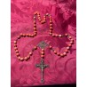 Rosario Antiguo de Filigrana de Plata con Cuentas de Coral Auténtico - Joya Religiosa