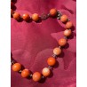 Rosario Antiguo de Filigrana de Plata con Cuentas de Coral Auténtico - Joya Religiosa