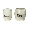 Antiguos Tarros de Cerámica Esmaltada para Alubias y Café - Cocina Vintage 20 cm