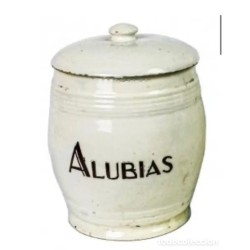 Antiguos Tarros de Cerámica Esmaltada para Alubias y Café - Cocina Vintage 20 cm