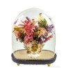Urna Victoriana de Cristal con Jarrón Floral - Fanal Decorativo Siglo XIX 37cm