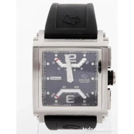 Reloj Jaguar Chrono Sapphire para Caballero - Diseño Cuadrado con Correa Caucho