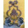 Candelabro de Forja Vintage - Diseño Arabesco con Porta Velas