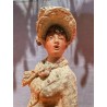 Figura de Dama Victoriana en Terracota - Escultura de Época Decimonónica