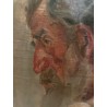 Retrato Expresivo - Óleo de Hombre con Marco Ornamental Antiguo