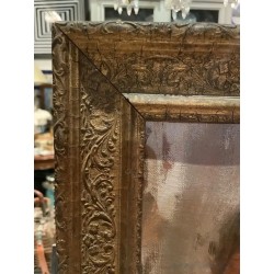 Retrato Expresivo - Óleo de Hombre con Marco Ornamental Antiguo