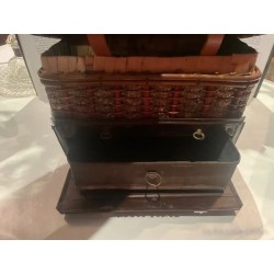 Cesta de Picnic Vintage - Artesanía en Mimbre y Cuero