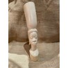 Escultura Étnica - Busto Tallado en Marfil con Perfil Africano