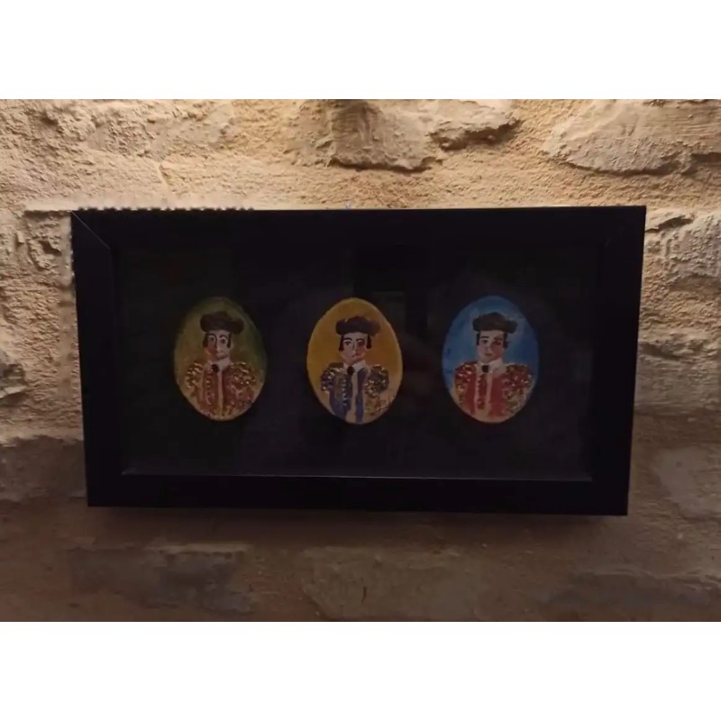 Trío de Toreros - Miniatura Artística en Óleo sobre Medallones Trío de Toreros - Miniatura Artística en Óleo sobre Medallones
