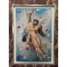 Escena Mitológica - Eros y Psique en Óleo Surrealista