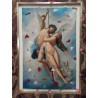 Escena Mitológica - Eros y Psique en Óleo Surrealista