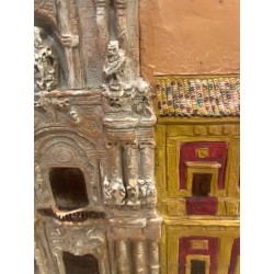 Terracota con la fachada del Palacio de San Telmo.