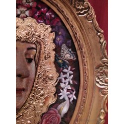 Virgen Rodeada de Flores - Obra Alegórica en Óleo