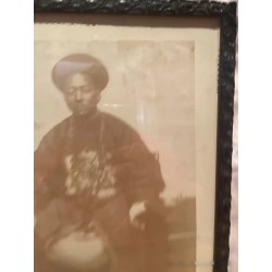 Retratos Históricos de Dignatarios Chinos - Fotografías Vintage Enmarcadas