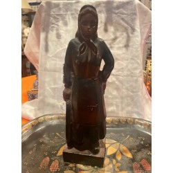 Escultura de Mariscadora Gallega - Talla en Madera
