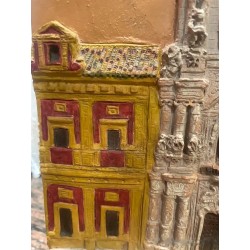 Terracota con la fachada del Palacio de San Telmo.
