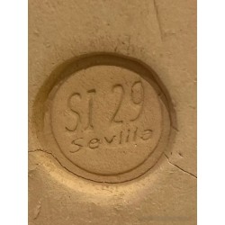 Terracota con la fachada del Palacio de San Telmo.