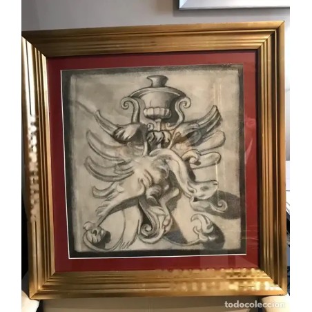 Pintura a carboncillo, dibujo detallado de figura