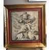 Pintura a carboncillo, dibujo detallado de figura