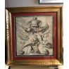 Pintura a carboncillo, dibujo detallado de figura