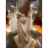 Escultura Femenina de Mármol o Alabastro - Figura Clásica de Mujer Pensativa