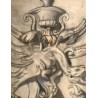 Pintura a carboncillo, dibujo detallado de figura